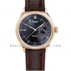 Cellini Date 50515 Black Dial in Everose Gold