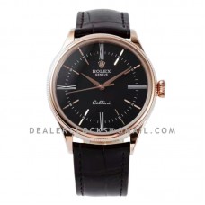 Cellini Time 50509 Black Dial with Roman Marker in Rose Gold
