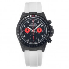 DIW Daytona Rainbow Black Carbon with White Rubber Strap