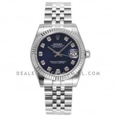 Datejust 31 278274 Blue Dial Diamond Markers in Steel