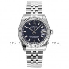 Datejust 31 278274 Blue Dial Stick Markers in Steel