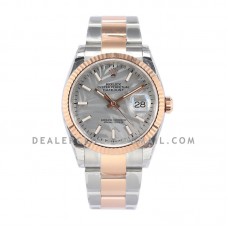 Datejust 36 126231 Silver Dial in Steel/Everose Gold