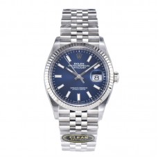 Datejust 36 126234 Bright Blue Dial with Stick Marker in Steel in Jubilee Bracelet