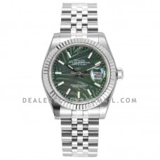 Datejust 36 126234 Olive Green Dial in Steel on Jubilee Bracelet