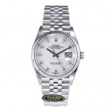 Datejust 36 126234 White MOP Dial with Diamond Marker in Steel in Jubilee Bracelet