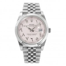 Datejust 41 126300 Pink Dial with Arabic Numerals in Steel
