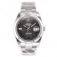 Datejust 41 126334 Slate Dial Stick Markers on Oyster Bracelet