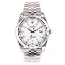 Datejust 41 126334 White Dial Stick Markers on Jubilee Bracelet