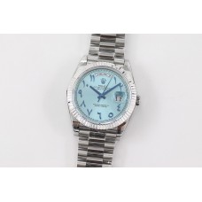 Day-Date 40 228206 Blue Dial in Platinum with Arabic Markers