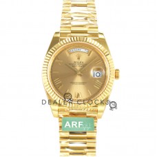 Daydate 40 228238 Champagne Dial with Roman Marker in Yellow Gold