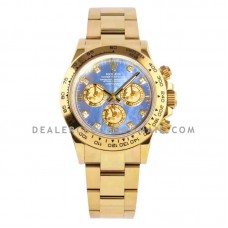 Daytona 116508 Blue MOP Dial in Yellow Gold