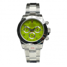 Daytona Lime Green Racing Dial in White Gold