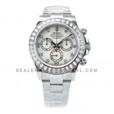 Daytona White Dial with Diamond Bezel