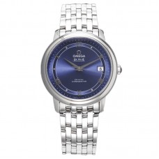 De Ville Co-Axial Chronometer 36.8mm Light Blue Dial in Steel on Bracelet