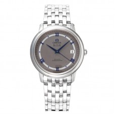 De Ville Co-Axial Chronometer 36.8mm Silver Dial with Blue Marker in Steel on Bracelet