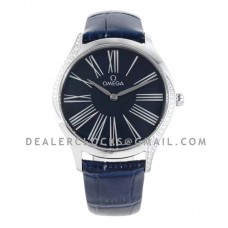 De Ville Tresor Blue Dial with Blue Leather Strap