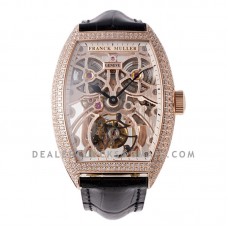 Fast Tourbillon 8889 in Rose Gold with Diamond Bezel