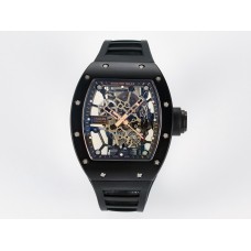 RM035-02 RG Black Ceramic SONIC Best Edition Skeleton Dial on Black Rubber Strap Clone RMUL1