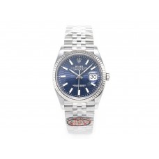 DateJust 36MM 126234 SS Clean 1:1 Best Edition Blue Fluted Dial on SS Jubilee Bracelet VR3235