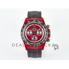 Daytona DIW Carbon DIWF 1:1 Best Edition Red Dial on Gray Nylon Strap SH7750