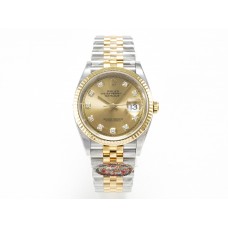 DateJust 36 126233 Clean 1:1 Best Edition 904L Steel YG Diamonds Dial on SS/YG Jubilee Bracelet VR3235