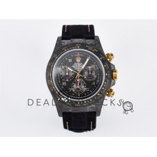 Daytona DIW “AVIA BLACK” Carbon DIWF 1:1 Best Edition Black/Red Dial on Black/Yellow Nylon Strap SH4130