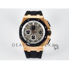 Royal Oak Offshore 44mm RG TKF 1:1 Best Edition Gray Dial on Black Rubber Strap A3126