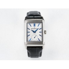 Reverso Tribute Duoface Small Seconds SS MGF Best Edition White Dial on Black Leather Strap A854A