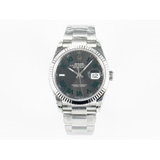 DateJust 36 SS 116234 VSF 1:1 Best Edition 904L Steel Gray Green Roman Dial on oyster Bracelet VS3235