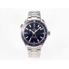 Planet Ocean 600M Co-Axial GMT 43.5mm VSF 1:1 Best Edition Blue Dial Blue Ceramic Bezel on SS Bracelet A8605 Super Clone