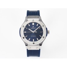 Classic Fusion 38mm SS JJF 1:1 Best Edition Blue Dial on Blue Gummy Leather Strap