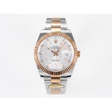 DateJust 41 126331 ARF 1:1 Best Edition 904L Steel Silver Textured Dial on SS/RG Oyster Bracelet SH3235（Gain Weight）