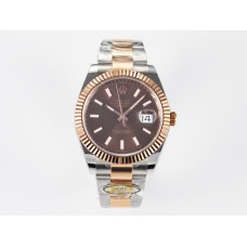 DateJust 41 126331 ARF 1:1 Best Edition 904L Steel Brown Dial on SS/RG Oyster Bracelet SH3235（Gain Weight）