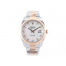 Datejust 126331 41mm 904L SS/RG Clean 1:1 Best Edition MOP Diamond Dial on Oyster Bracelet VR3235