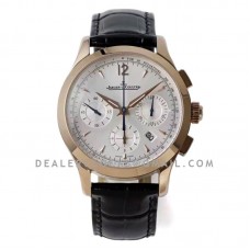 Master Control Chronograph White Dial in Pink Gold