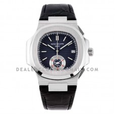 Nautilus 5980/1A-001 Blue Dial in Steel on Leather Strap