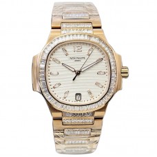 Nautilus 7118 White Dial with Diamond Markers