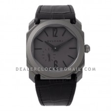 Octo Finissimo Watch Dark Grey Dial on Leather Strap