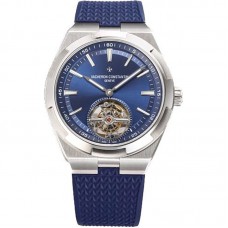 Overseas Tourbillion in Blue Rubber Strap