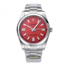 Oyster Perpetual 41mm Coral Red Dial 124300