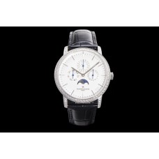Patrimony Perpetual Calendar Ultra-Thin White Dial in White Gold with Diamond Bezel