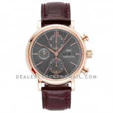 Portofino Chronograph IW391021 Grey Dial in Rose Gold