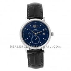 Portofino Hand Wound Moon Phrase IW516405 Blue Dial in Steel
