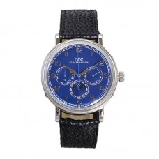 Portofino Perpetual Calendar IW3446 Blue Dial in Steel