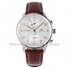 Portugieser Chronograph IW371611 White Dial in Steel