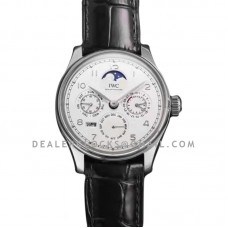 Portugieser Perpetual Calendar IW5033 White Dial in White Gold