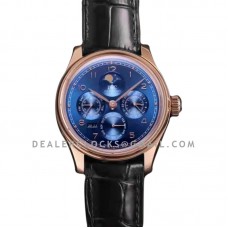 Portugieser Perpetual Calendar IW503312 Blue Dial in Rose Gold
