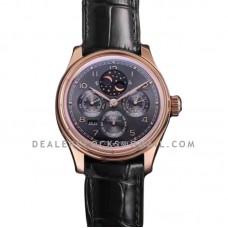 Portugieser Perpetual Calendar IW503404 Black Dial in Rose Gold