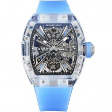 RM 012-01 Tourbillon Sapphire on Blue Rubber Strap