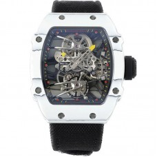 RM 027-02 Tourbillon Rafael Nadal White NTPT on Black Nylon Strap